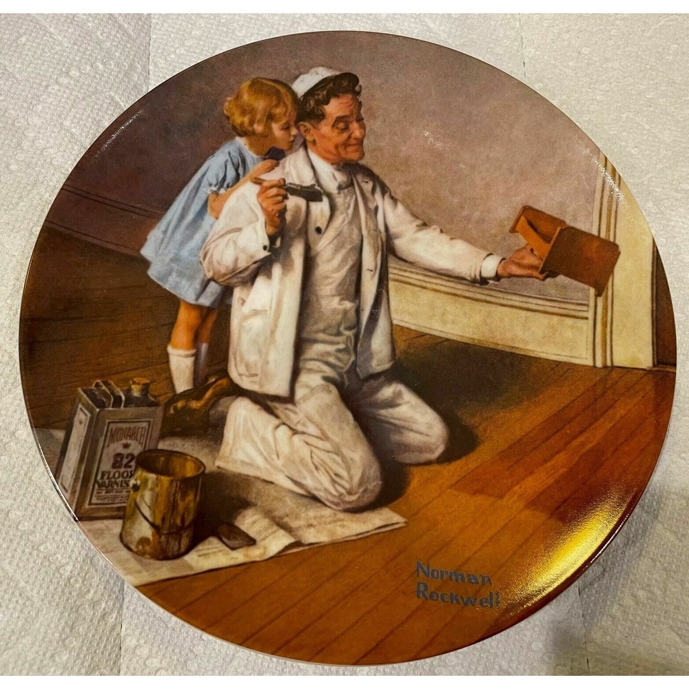Norman Rockwell"s Heritage Collection "The Painter" Plate##
